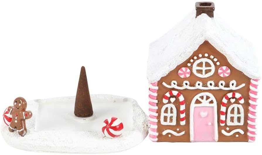 Quemador de Incienso - Casita de Navidad Pink Gingerbread