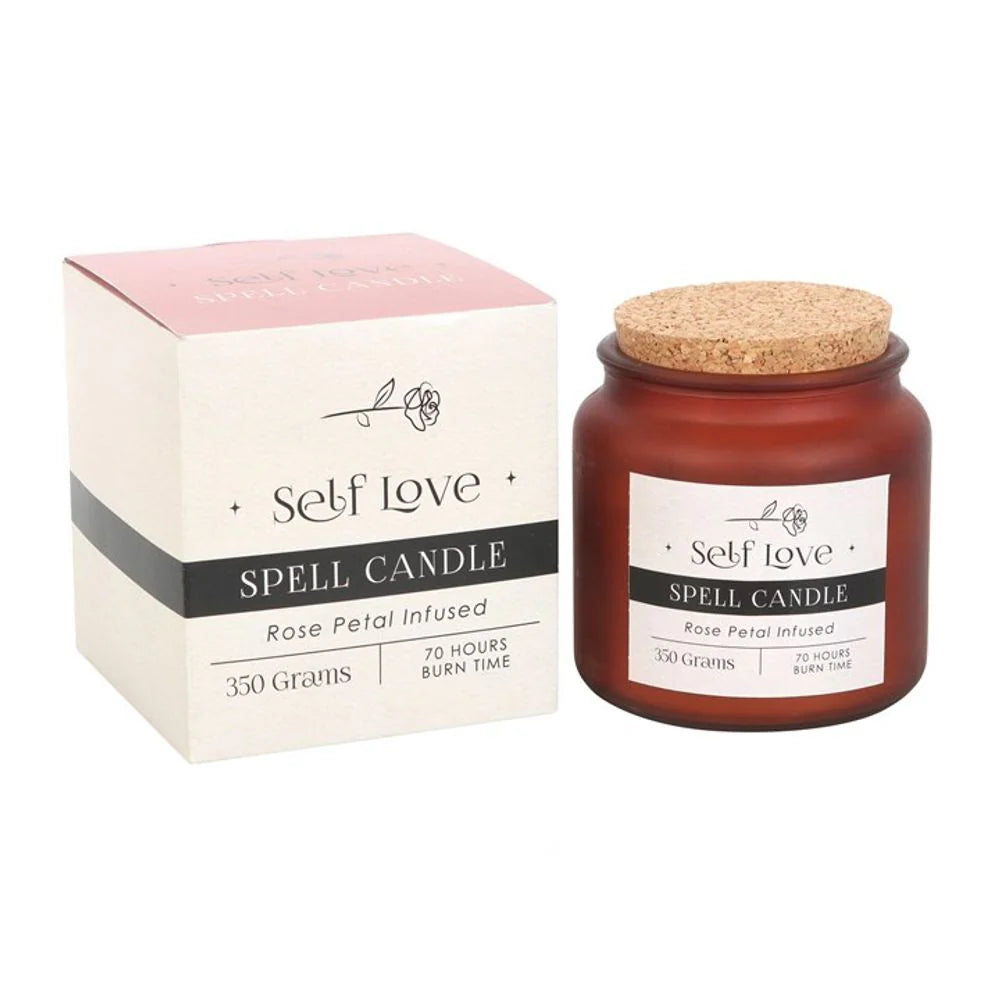 Vela para Amor Propio con Pétalos de Rosa