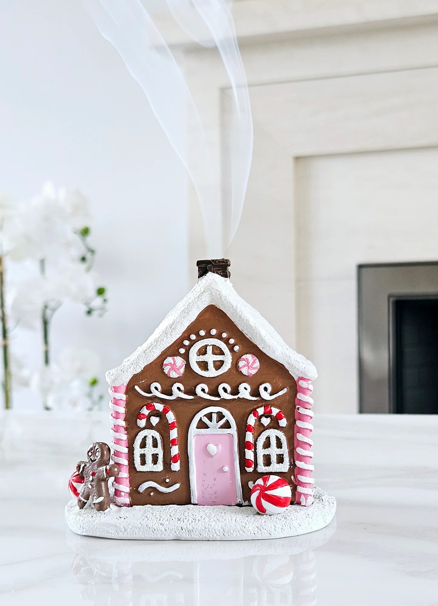 Quemador de Incienso - Casita de Navidad Pink Gingerbread