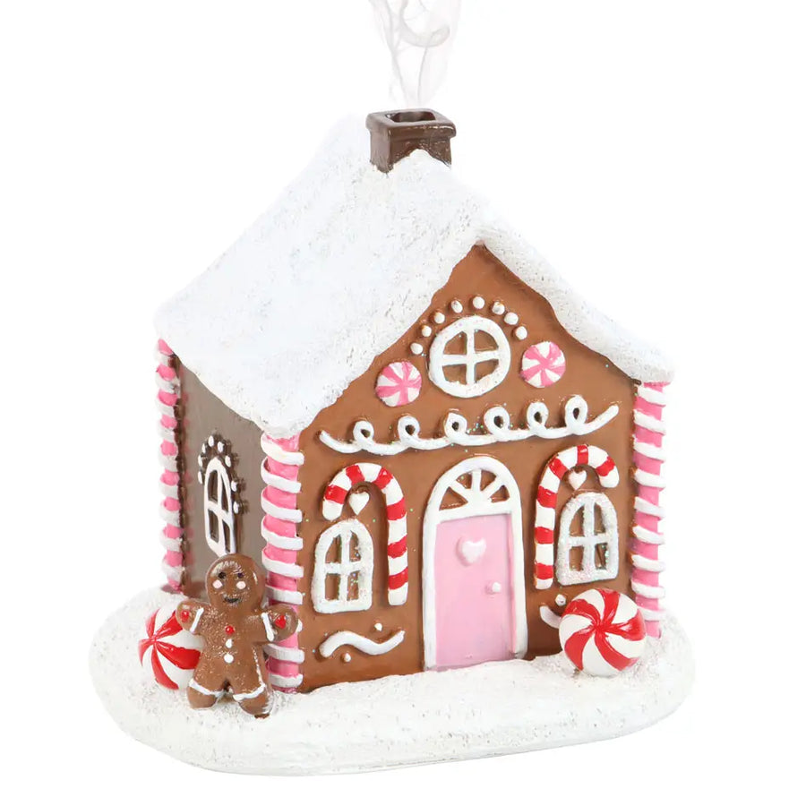 Quemador de Incienso - Casita de Navidad Pink Gingerbread