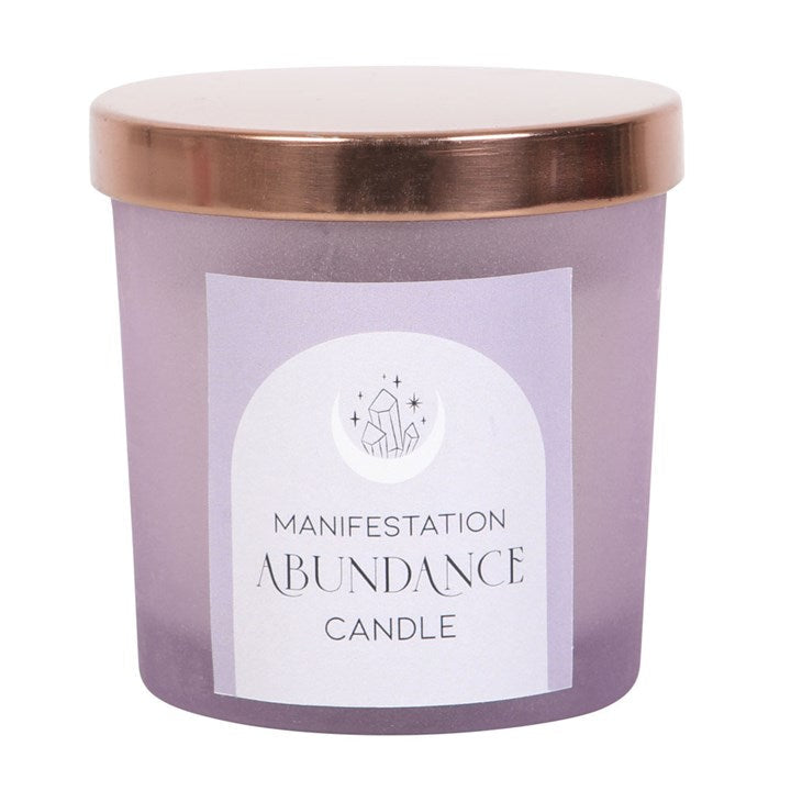 Vela para Abundancia de Lavanda y Chips de Amatista