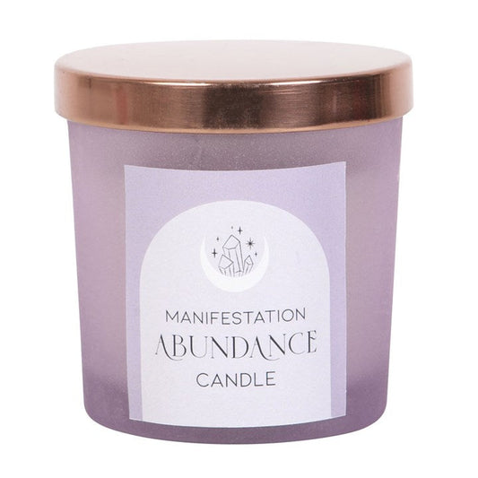 Vela para Abundancia de Lavanda y Chips de Amatista