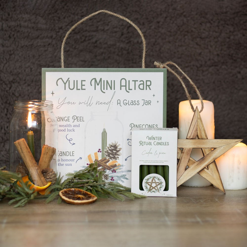 Velas para Ritual de Yule - Cedro y Pino
