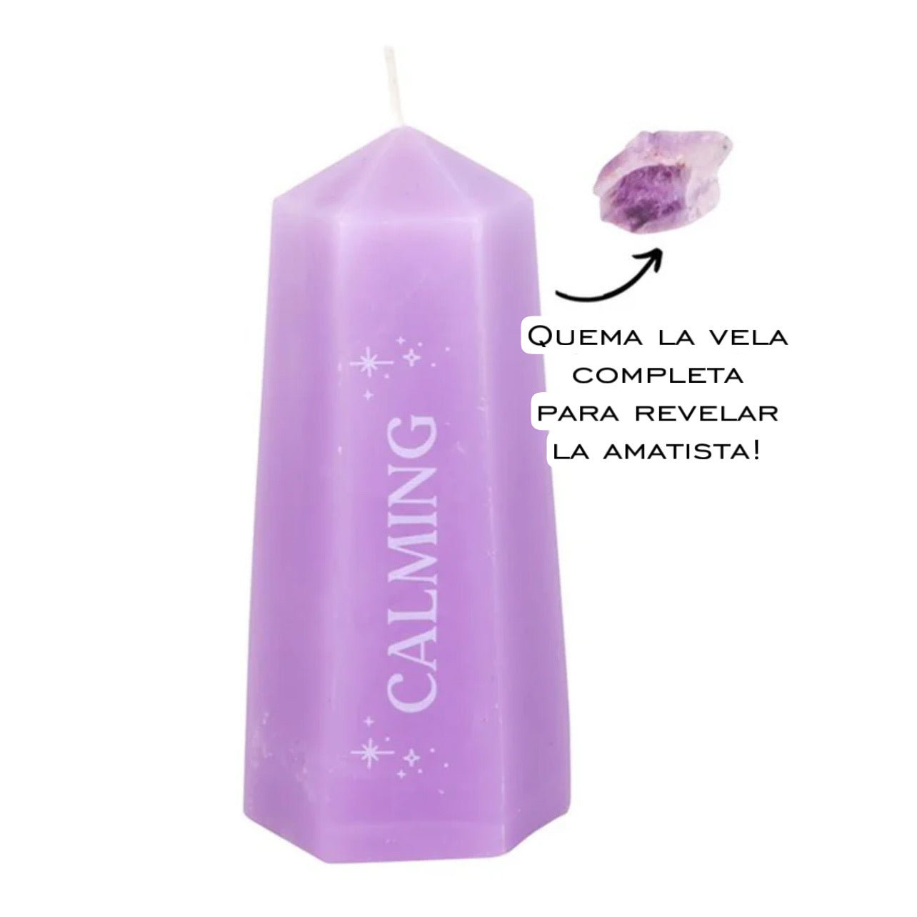 Velón para Paz con Cristal de Amatista