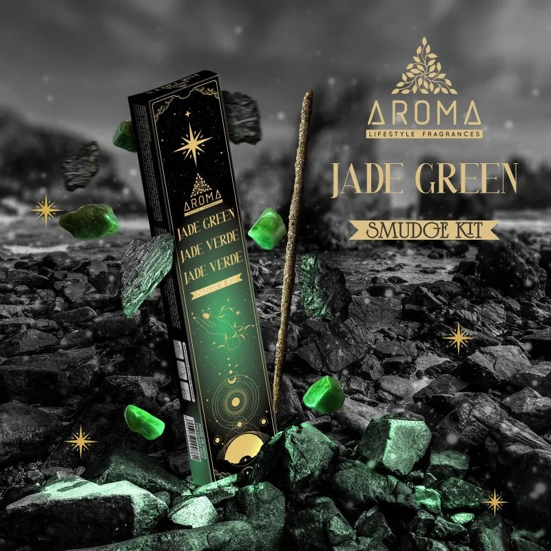 Incienso con Cristales de Jade Verde